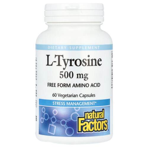 Natural Factors,L-酪氨酸，500 毫克，60 粒素食胶囊