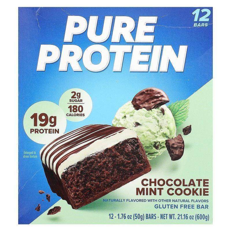 纯蛋白,Gluten Free Bar, Chocolate Mint Cookie , 12 Bars, 1.7,保健食品/膳食营养补充食品,海外保健体重管理,淘宝优惠券,粉丝福利购,淘宝优惠卷