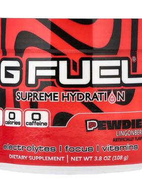 GFUEL,Supreme Hydration, PewDiePie® Lingonberry, 3.8 oz (108