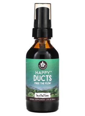 WishGarden Herbs,Happy Ducts Free The Flow, 2 fl oz (59 ml)