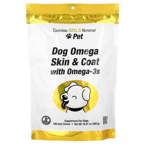 California Gold Nutrition,宠物，狗狗 Omega 皮毛支持，含 Omeg