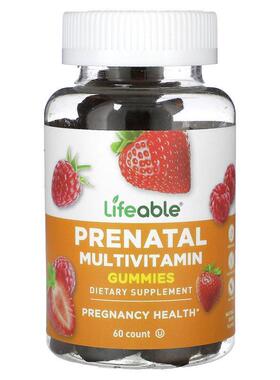 Lifeable,餐前多维生素软糖，天然浆果味，60 粒软糖