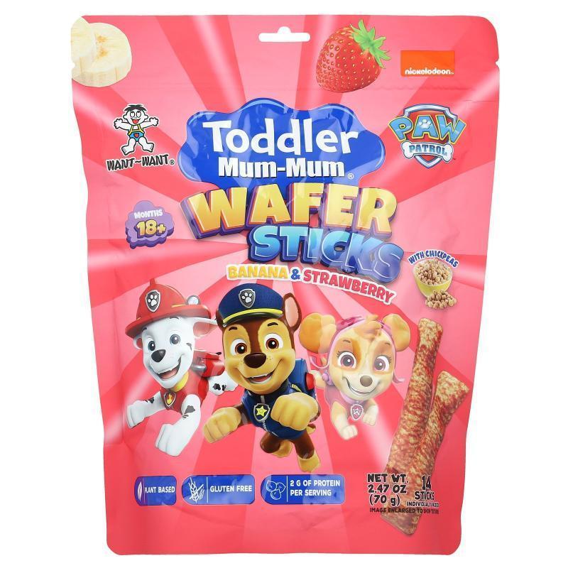 旺旺,Toddler Mum-Mum®, Wafer Sticks, Paw Patrol™, 18+ Months