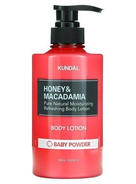 Kundal,蜂蜜澳洲坚果身体乳，樱花香，16.90 液量盎司（500 毫升