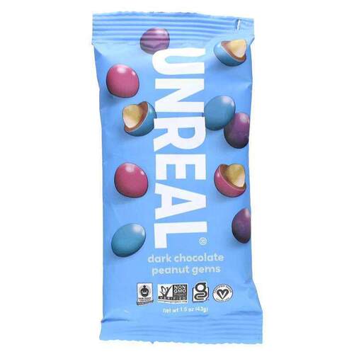 Unreal,黑巧克力花生宝石糖，1.5 盎司（43 克）