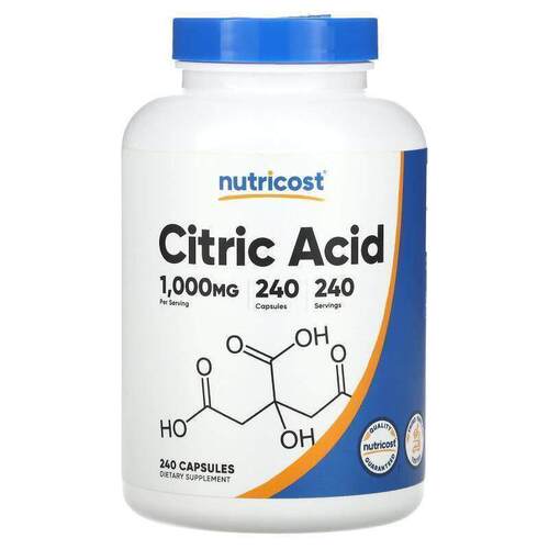 Nutricost,Citric Acid, 1,000 mg, 120 Capsules
