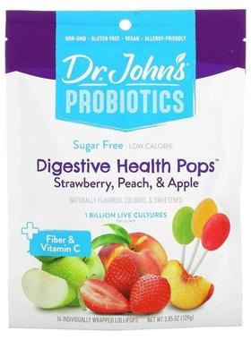 Dr. John's Healthy Sweets,益生菌消化健康棒棒糖莓