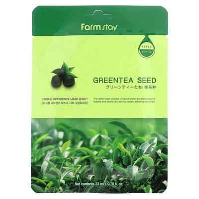 Farmstay,Visible Difference Beauty Mask Sheet, Greentea Seed