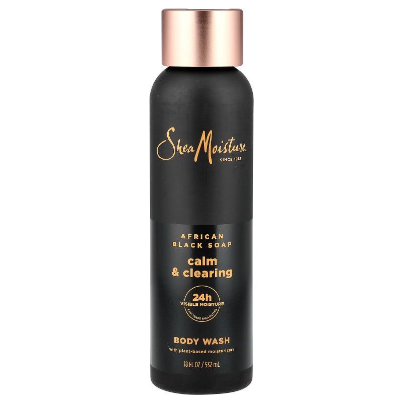 SheaMoisture,Calm & Clearing Body Wash, African Black So