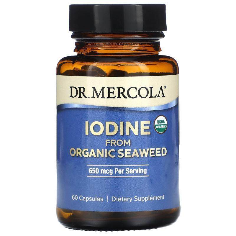 Mercola博士,Iodine From Organic Seaweed, 325 mg, 60 Capsules