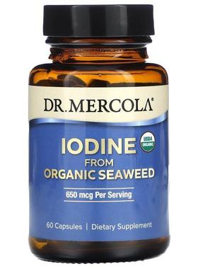Mercola博士,Iodine From Organic Seaweed, 325 mg, 60 Capsules
