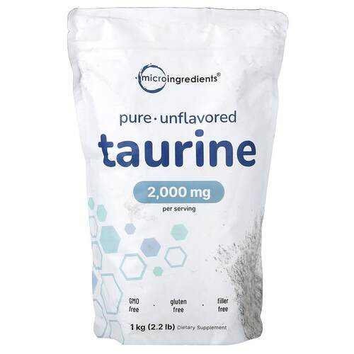 Micro Ingredients,Pure Taurine, Unflavored, 2.2 lb (1 kg)