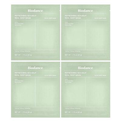 Biodance,清爽海带深层美容面膜，4 片，每片 1.19 盎司（34 克）