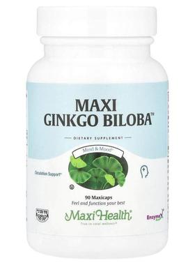 Maxi Health,Maxi Ginkgo Biloba™，90 粒 Maxicaps