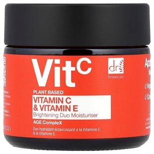 Dr. Botanicals,维生素 C,亮肤 Duo 保湿霜,维生素 C 和维生素