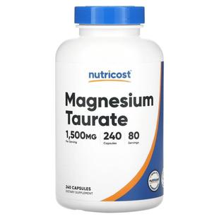 Nutricost,Magnesium Taurate, 500 mg, 240 Capsules