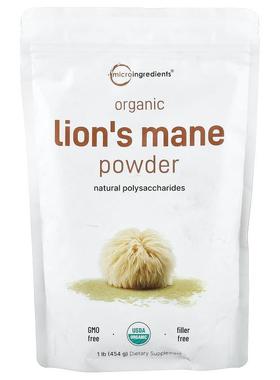 Micro Ingredients,Organic Lion's Mane Powder, 1 lb (454 g)