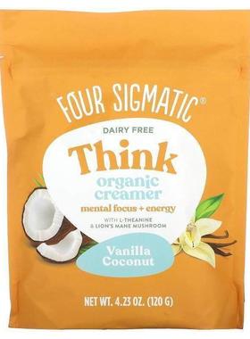 Four Sigmatic,有机奶精，香草椰子，4.23 盎司（120 克）