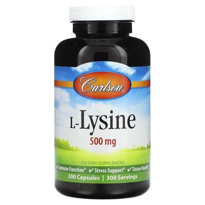 Carlson,L-Lysine, 500 mg, 100 Capsules