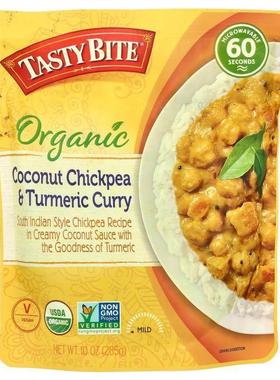 Tasty Bite,有机椰子鹰嘴豆和姜黄咖喱，10 盎司（285 克）