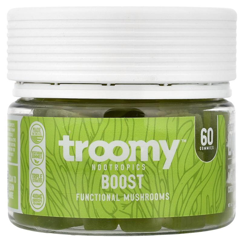 Troomy Nootropics,Boost, Functional Mushrooms Gummies, Lemon