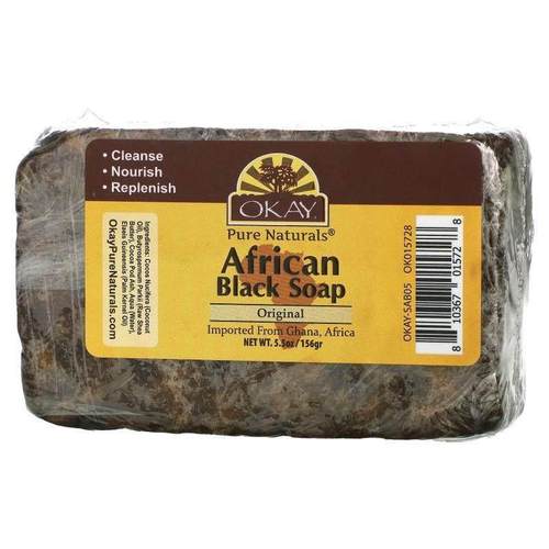 Okay Pure Naturals,African Black Bar Soap, Rosemary, 5.5 oz