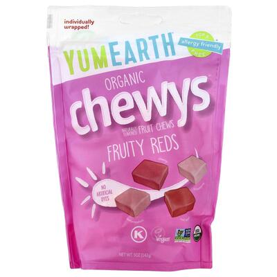 YumEarth,Organic Chewys™, Fruity Reds, 5 oz (142 g)