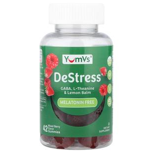 YumVs,DeStress Gummies, Melatonin Free, Mixed Berry, 42 Gumm