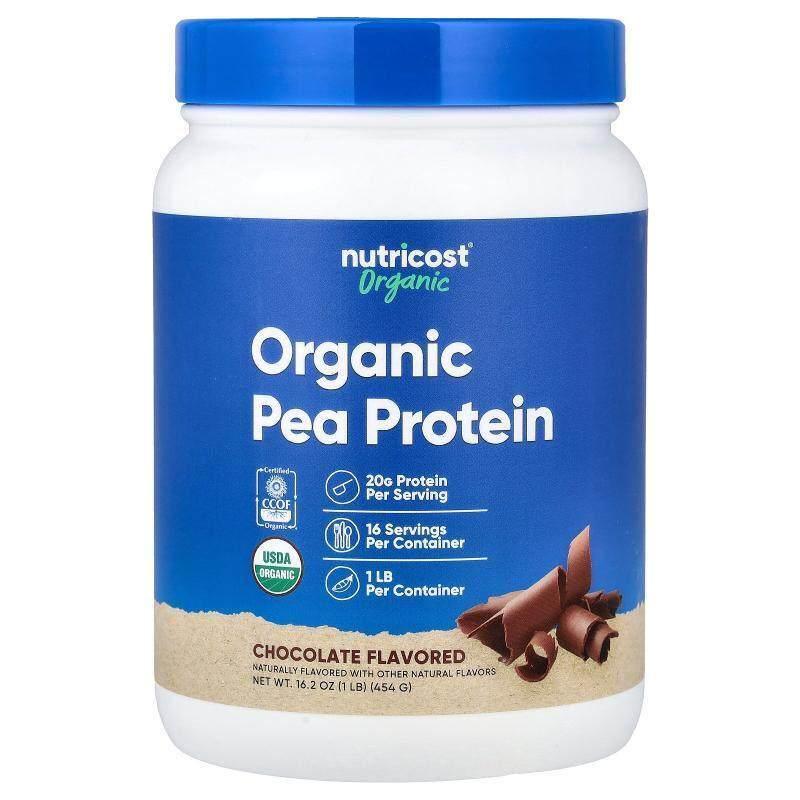 Nutricost,Organic Pea Protein, Chocolate, 1 lb (454 g)