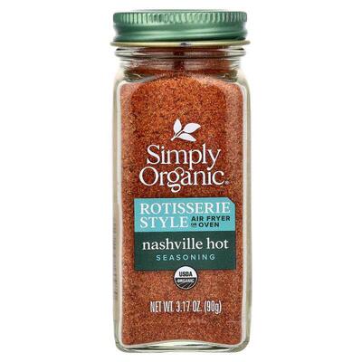Simply Organic,Rotisserie Style Seasoning, Nashville Hot, 3.
