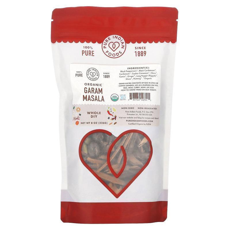 Pure Indian Foods,有机葛拉姆马萨拉粉，8 盎司（226 克）