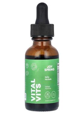 JoySpring,Vital Vits，日常草本，1 液量盎司（30 毫升）