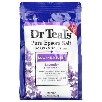 Dr. Teal's全泻盐浸泡液泡澡安眠发汗去角质舒缓和睡眠