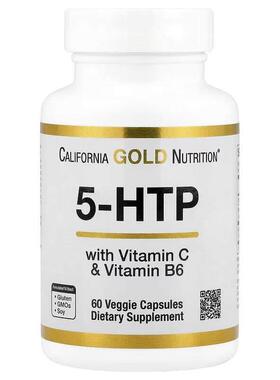 CGN加州黄金5-HTP含维生素Cb6膳食补充剂5-羟色氨酸