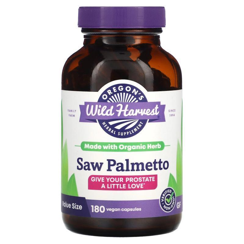 Oregons Wild Harvest,Saw Palmetto, 180 Vegan Capsules