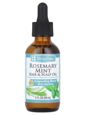 De La Cruz,Hair & Scalp Oil, Rosemary Mint, 2 fl oz (59