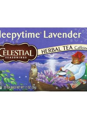 斯乐,Herbal Tea, Sleepytime Lavender, Caffeine Free , 20 Tea