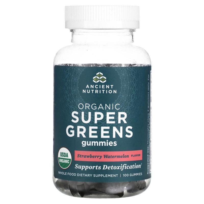 Dr. Axe / Ancient Nutrition,Organic Super Greens, Gummies, S