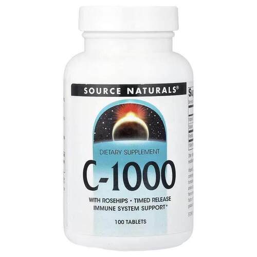 Source Naturals维生素C玫瑰果抵抗健康VC片缓释片