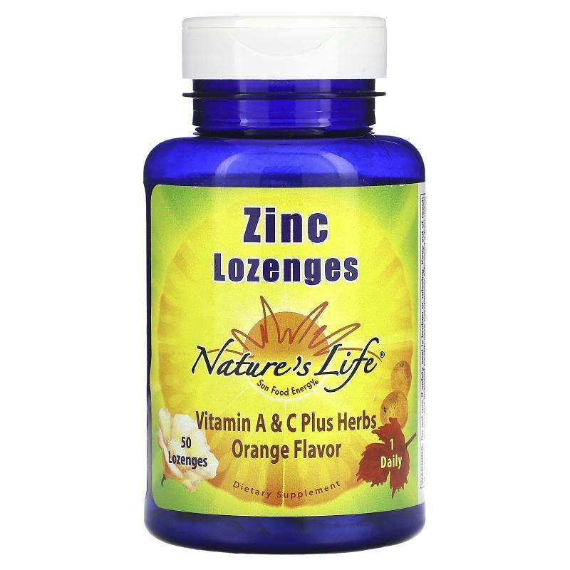 Nature's Life,Zinc Lozenges, Orange, 50 Lozenges