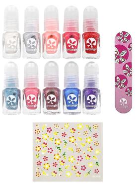 SuncoatGirl,水性指甲油套装，缤纷派对，10 瓶装