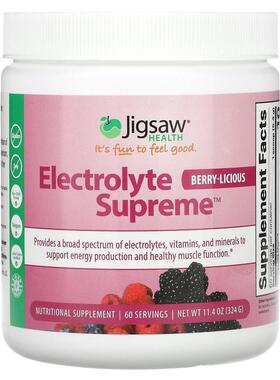 Jigsaw Health,Electrolyte Supreme, Berry-Licious, 11.4 oz (3