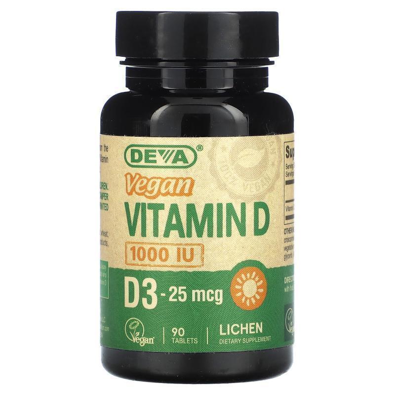 Deva Vegan Vitamin D   1 000 IU  90 Tablets
