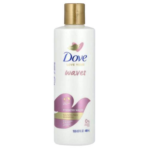 多芬,Love Your Waves, Hydrated Waves, Sulfate-Free Shampoo,