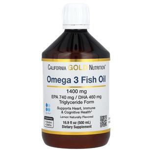 California Gold Nutrition,挪威 Omega-3 鱼油,天然柠檬味,16.