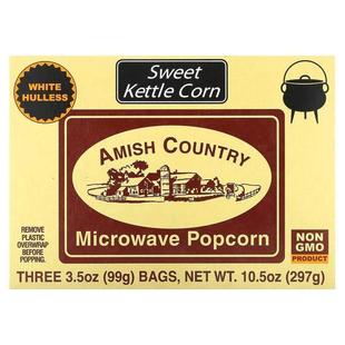 Microwave Popcorn Butter 3.5 Amish Bags Country