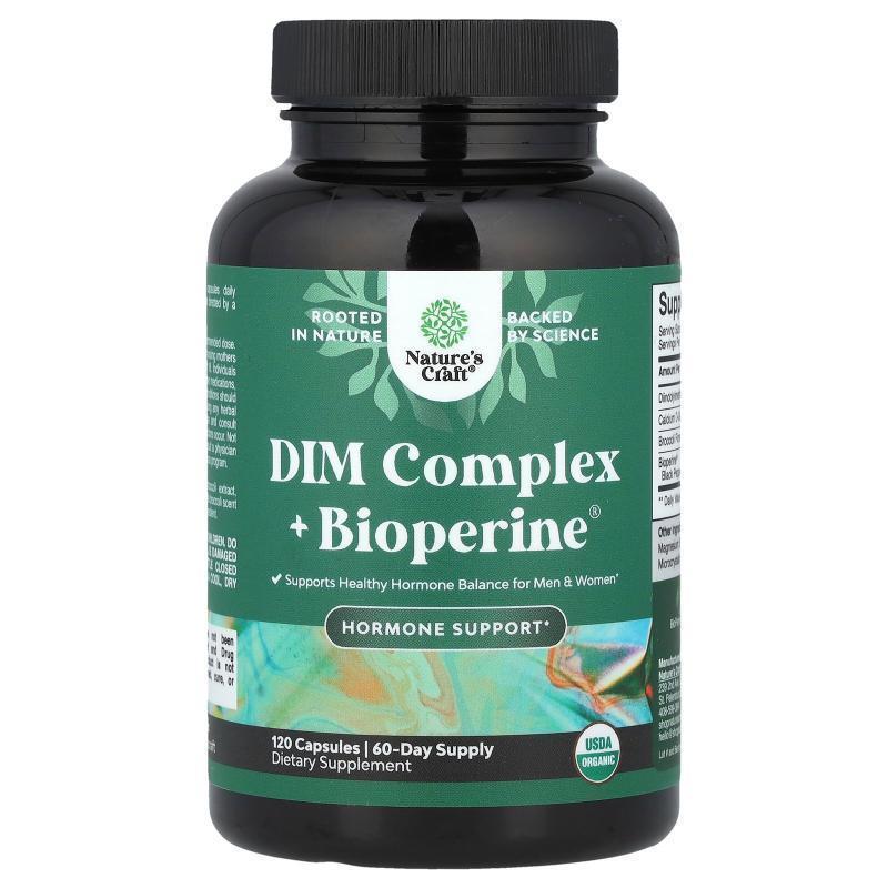 Natures Craft,DIM 复合物+BioPerine®，120 粒胶囊