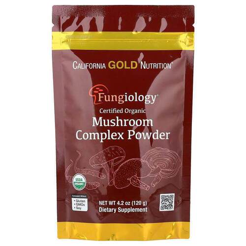 California Gold Nutrition认可有机蘑菇复合物粉多种搭配营养补