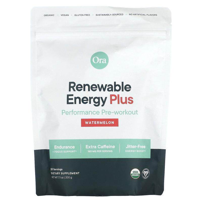 Ora,Renewable Energy Plus, Performance Pre-Workout