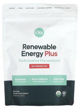 Ora,Renewable Energy Plus, Performance Pre-Workout